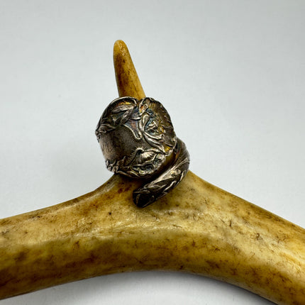 Vintage Spoon Ring Sterling Silver Boho Cocktail Ring Size 5