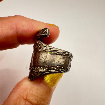 Vintage Spoon Ring Sterling Silver Boho Cocktail Ring Size 5