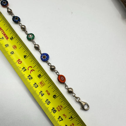 Vintage Venitian Glass Bracelet: Gold Filled Minimalist Layering