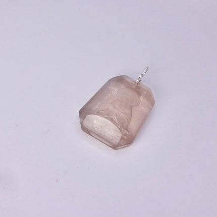 Vintage Smokey Quartz Buddha Boho 925 Sterling Silver Necklace