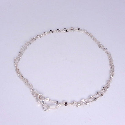 Vintage Link Chain Necklace - Vintage 925 Sterling Silver Delicate Design 22 Inches