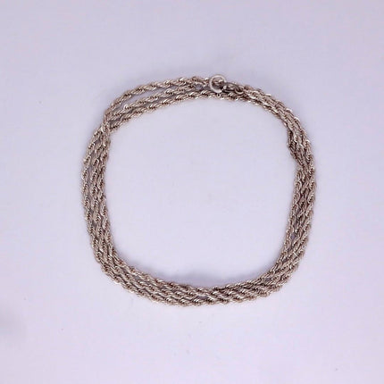 Vintage Link Chain Necklace - Vintage 925 Sterling Silver Delicate Design 24 Inches