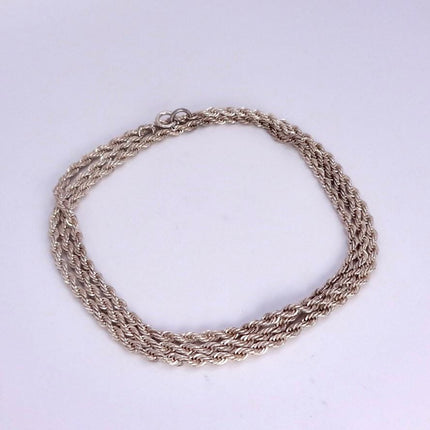 Vintage Link Chain Necklace - Vintage 925 Sterling Silver Delicate Design 24 Inches