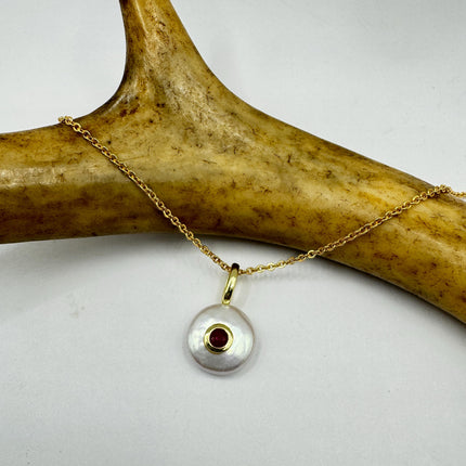 Vintage TINY Gold Pearl Necklace - Minimal Chain