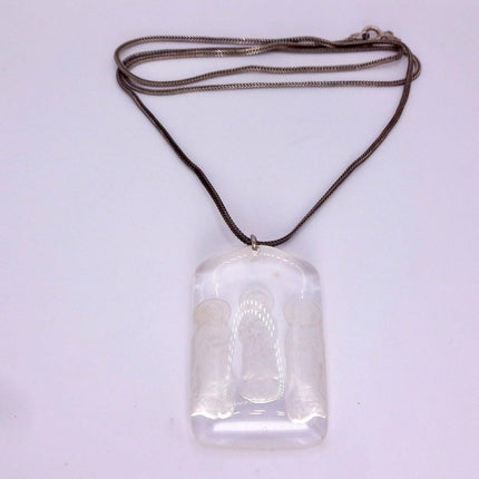 Vintage Quartz Buddha Boho 925 Sterling Silver Necklace