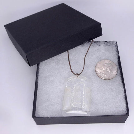 Vintage Quartz Buddha Boho 925 Sterling Silver Necklace