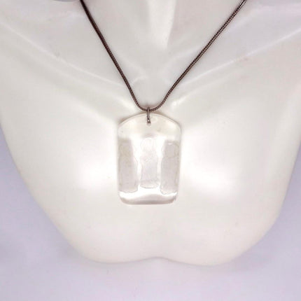 Vintage Quartz Buddha Boho 925 Sterling Silver Necklace
