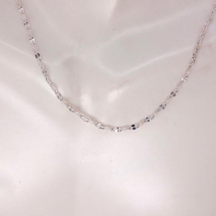 Vintage Link Chain Necklace - Vintage 925 Sterling Silver Delicate Design 22 Inches