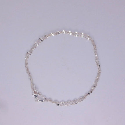 Vintage Link Chain Necklace - Vintage 925 Sterling Silver Delicate Design 22 Inches