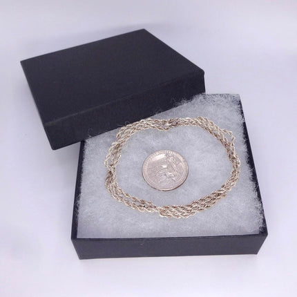 Vintage Link Chain Necklace - Vintage 925 Sterling Silver Delicate Design 24 Inches