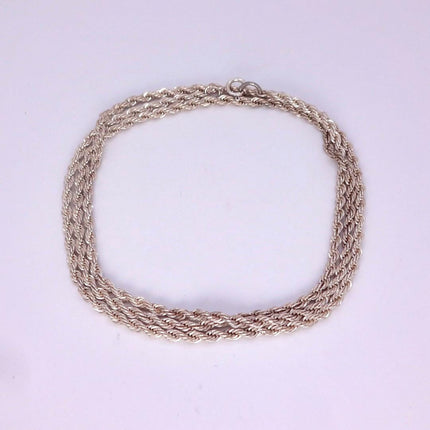 Vintage Link Chain Necklace - Vintage 925 Sterling Silver Delicate Design 24 Inches