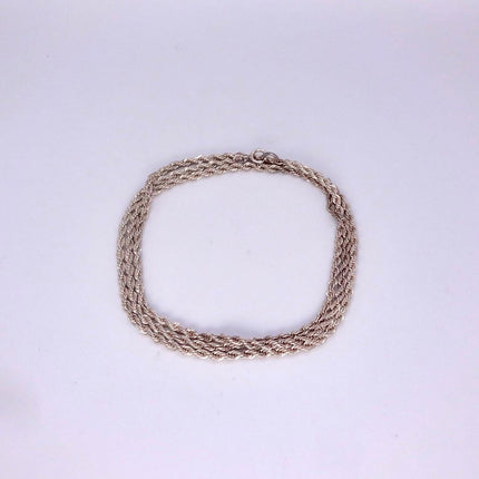 Vintage Link Chain Necklace - Vintage 925 Sterling Silver Delicate Design 24 Inches