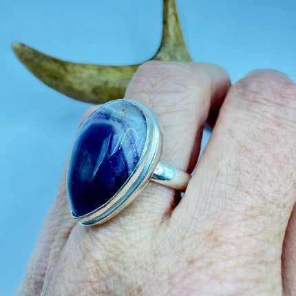 Vintage Purple Amethyst Cocktail Ring Silver Statement Ring