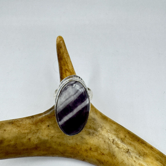 Vintage Purple Amethyst Cocktail Ring Silver Statement Ring