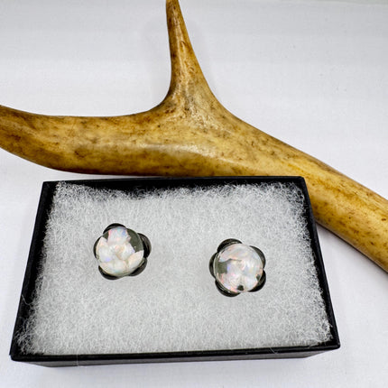 Vintage Floating Opal Stud Earrings