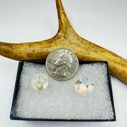 Vintage Floating Opal Stud Earrings