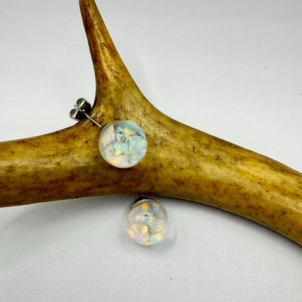 Vintage Floating Opal Stud Earrings