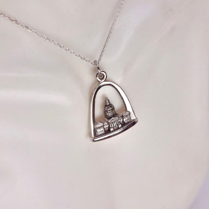 Vintage St Luis Arch Pendant Necklace: 925 Sterling Silver Charm