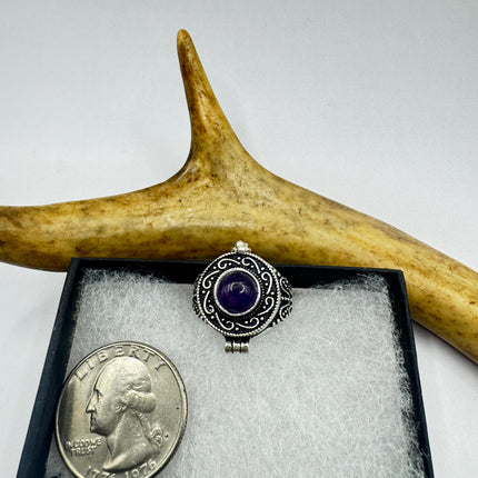 Amethyst Poison Ring, Statement, Boho, Bohemian Jewelry