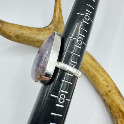 Vintage Purple Amethyst Cocktail Ring Silver Statement Ring