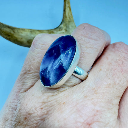 Vintage Purple Amethyst Cocktail Ring Silver Statement Ring