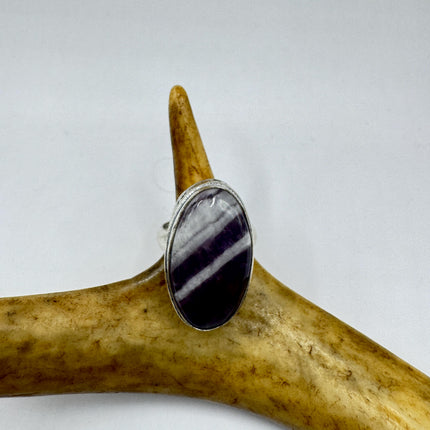 Vintage Purple Amethyst Cocktail Ring Silver Statement Ring