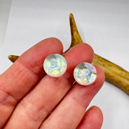 Vintage Floating Opal Stud Earrings