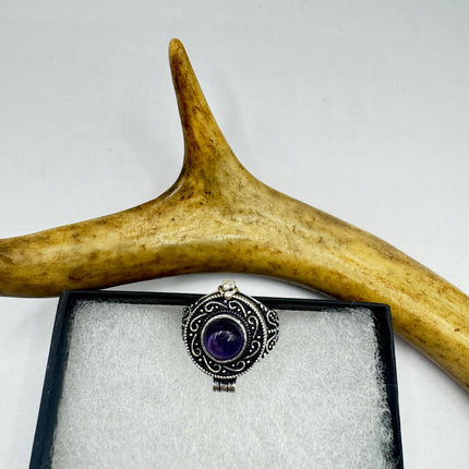 Amethyst Poison Ring, Statement, Boho, Bohemian Jewelry