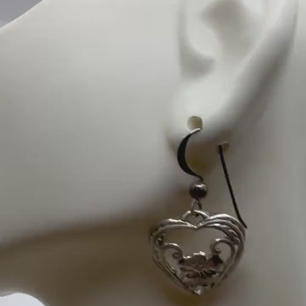 Vintage Rose Flower Earrings