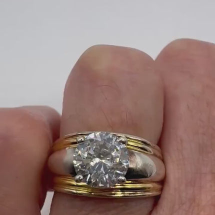 Vintage Cubic Zirconia Clear Crystal Diamond Cocktail