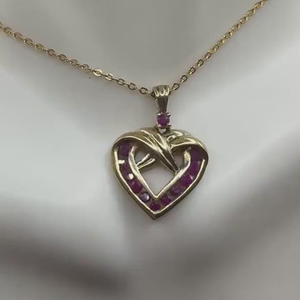 Vintage Tiny Heart Charm Necklace