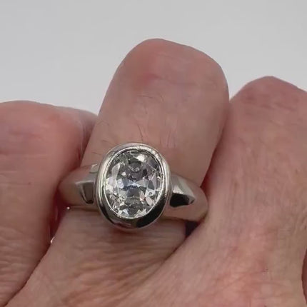 Vintage Cubic Zirconia Clear Crystal Diamond Cocktail