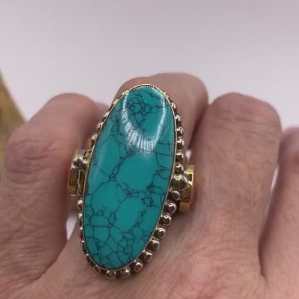 Vintage Gold Bronze Poison Ring
