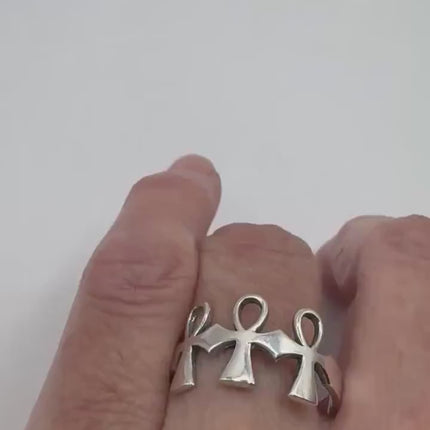 Vintage Silver Ankh Ring