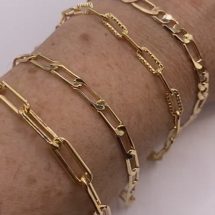 Vintage Gold Chain Stacked Bracelets and Anklets - Everyday Trendy Layered Look