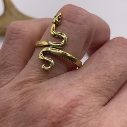 Vintage Gold Snake Ring