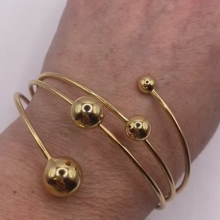 Vintage Modern Gold Bracelet  9k Gold Filled