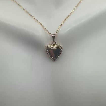 Vintage Gold Locket Necklace