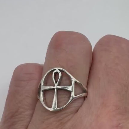 Vintage Silver Ankh Ring