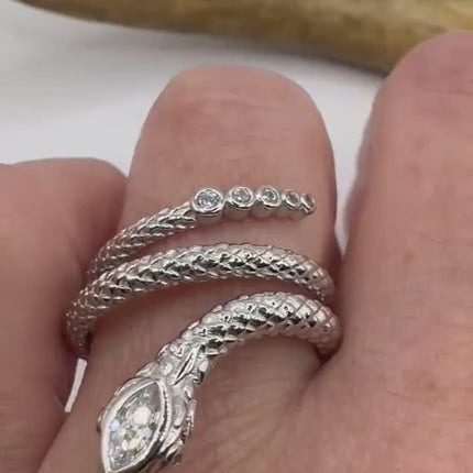Vintage Silver Snake Ring