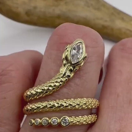 Vintage Gold Snake Ring