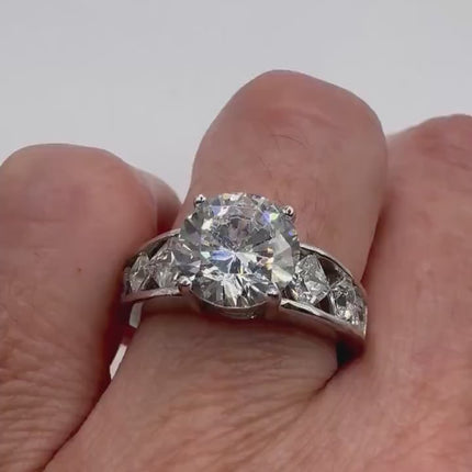 Vintage Cubic Zirconia Clear Crystal Diamond Cocktail