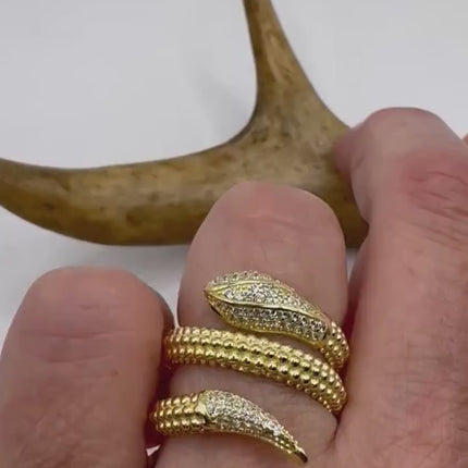 Vintage Gold Snake Ring