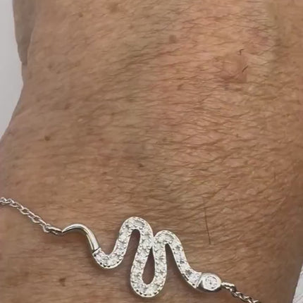 Vintage Snake Serpent Bracelet | Mesh Chain Retro 925 sterling silver Stacking Layering Everyday for Him or Her | 7 -8 Inches